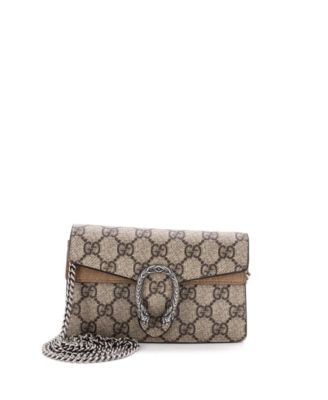 Pre-Owned Gucci Super Mini Dionysus GG Coated Canvas Crossbody Bag
