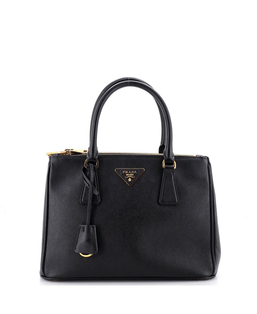 Pre-Owned Prada Small Galleria двойной молния Тоте Саффиано кожа