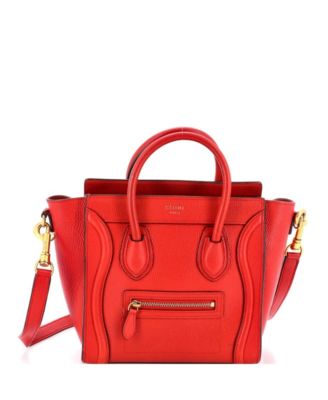 Pre-Owned Celine Nano Luggage Bag Grainy Leather