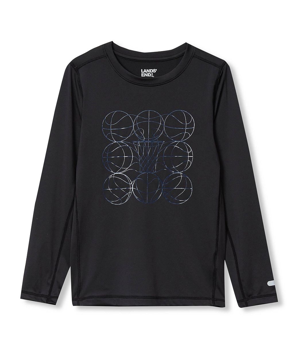 Lands' End Boys' 4-20 Active Long-Sleeve Graphic T-Shirt