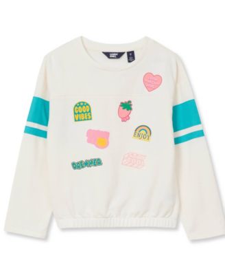 Детская футболка Lands' End с длинным рукавом и принтом Varsity для девочек 4-16 лет