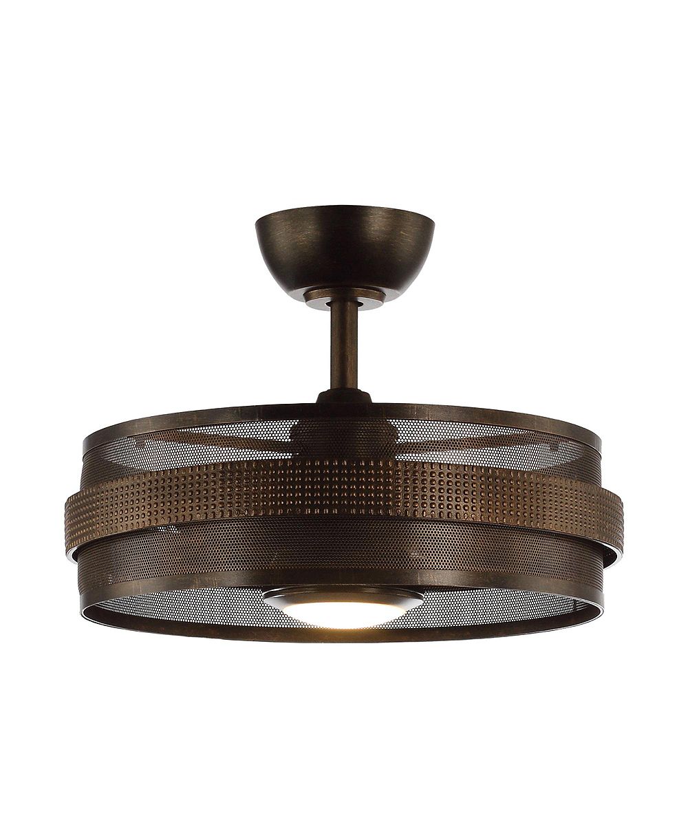 Parrot Uncle 21-inch Brown Rustic Cage Small Ceiling Fan/ Fandelier with Light and Remote