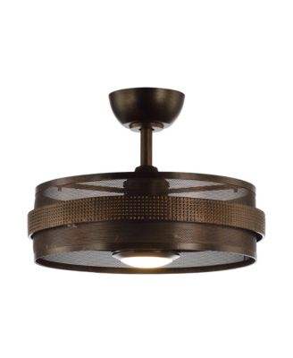 Parrot Uncle 21-inch Brown Rustic Cage Small Ceiling Fan/ Fandelier with Light and Remote