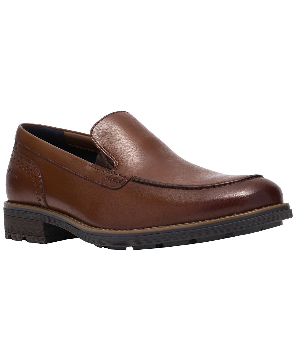 Clarks мужские кожаные лоферы Emmet Step с круглым носком