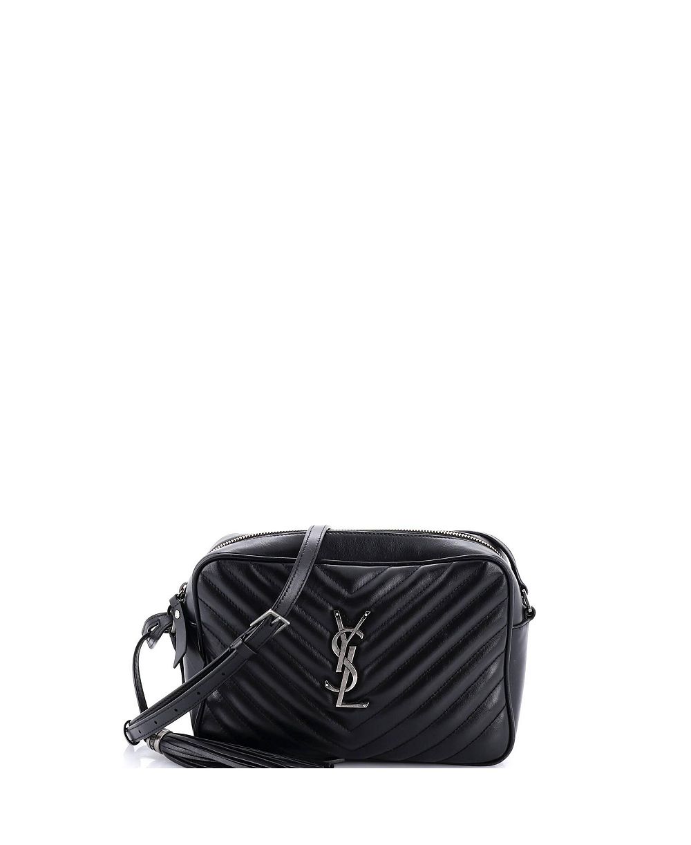 Б/у сумка-фотоаппарат Saint Laurent Small Lou из стеганой кожи с косым узором