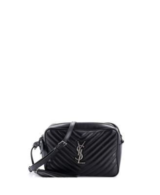 Б/у сумка-фотоаппарат Saint Laurent Small Lou из стеганой кожи с косым узором