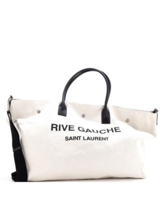 Pre-Owned Saint Laurent Maxi Rive Gauche Shopper Tote Canvas