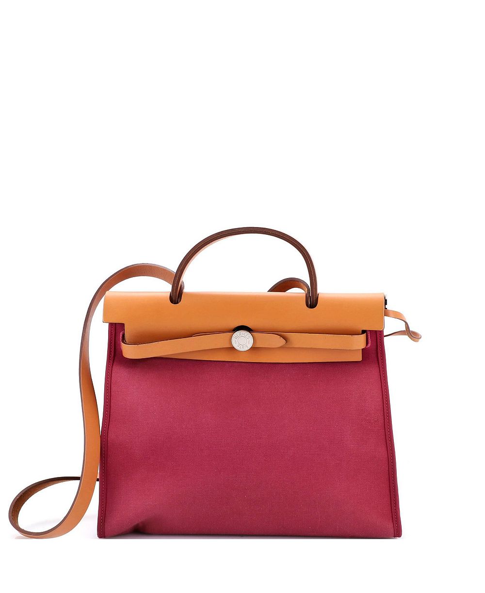 HERMÉS сумка-тоут Herbag Zip из кожи и канваса для работы