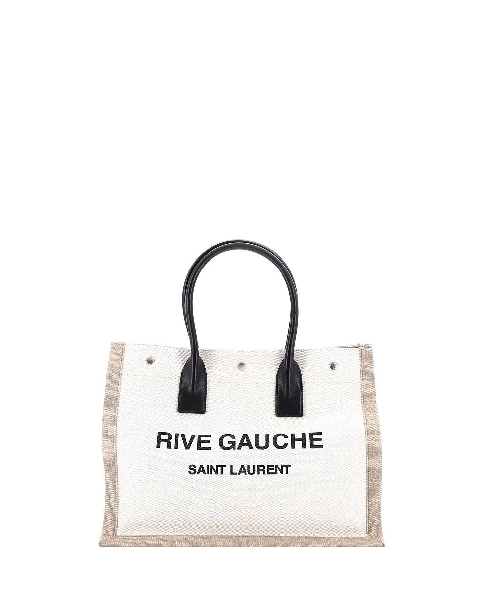 Большая сумка-шоппер Saint Laurent Rive Gauche из ткани