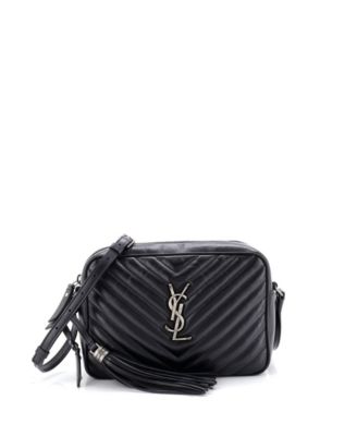 Б/у маленькая сумка Saint Laurent Small Lou Camera из стеганой кожи Matelasse Chevron