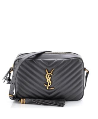 Б/у маленькая кожаная сумка-камера Saint Laurent Small Lou Matelasse Chevron