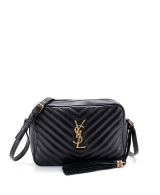 Б/у маленькая сумка Saint Laurent Lou Camera Matelasse Chevron из кожи