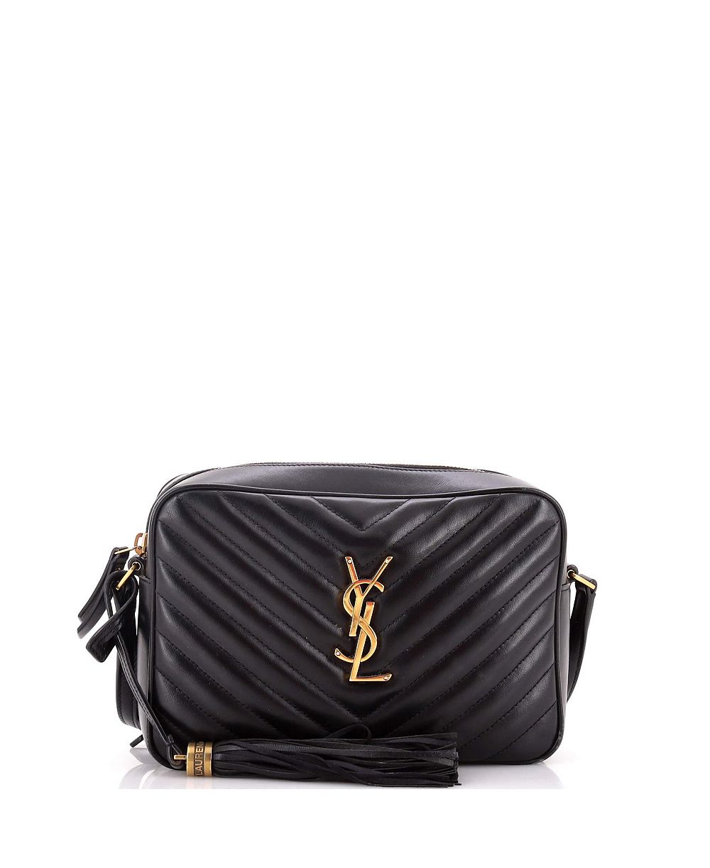 Pre-Owned Saint Laurent Small Lou камера сумка мателассе шеврон кожа