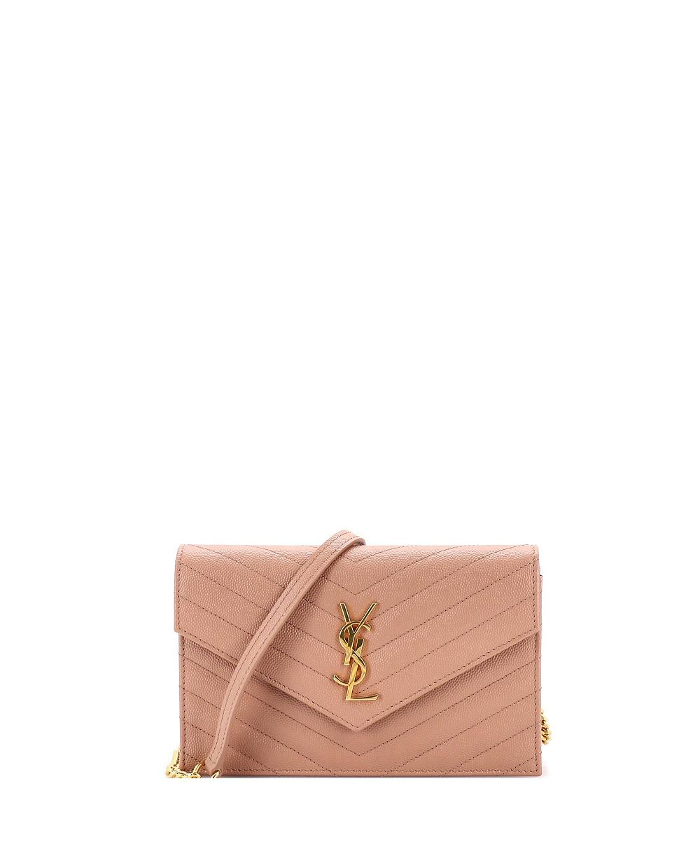 pre-owned saint laurent маленький кошелек на цепи классический монограмм мателаше шеврон кроссбоди