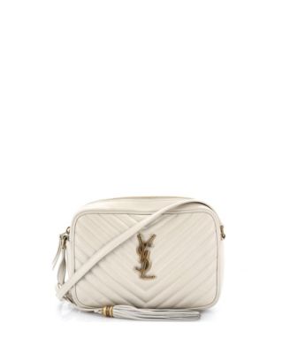 Б/у маленькая сумка-камера Saint Laurent Small Lou из мателассовой кожи с косым узором