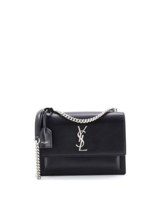 Б/у средняя кожаная сумка-кроссбоди Saint Laurent Medium Sunset