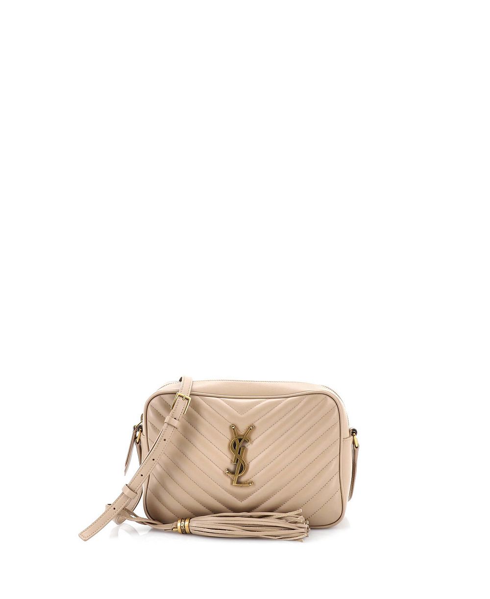 Pre-Owned Saint Laurent Маленькая сумка-фотоаппарат Lou из стеганой кожи Chevron