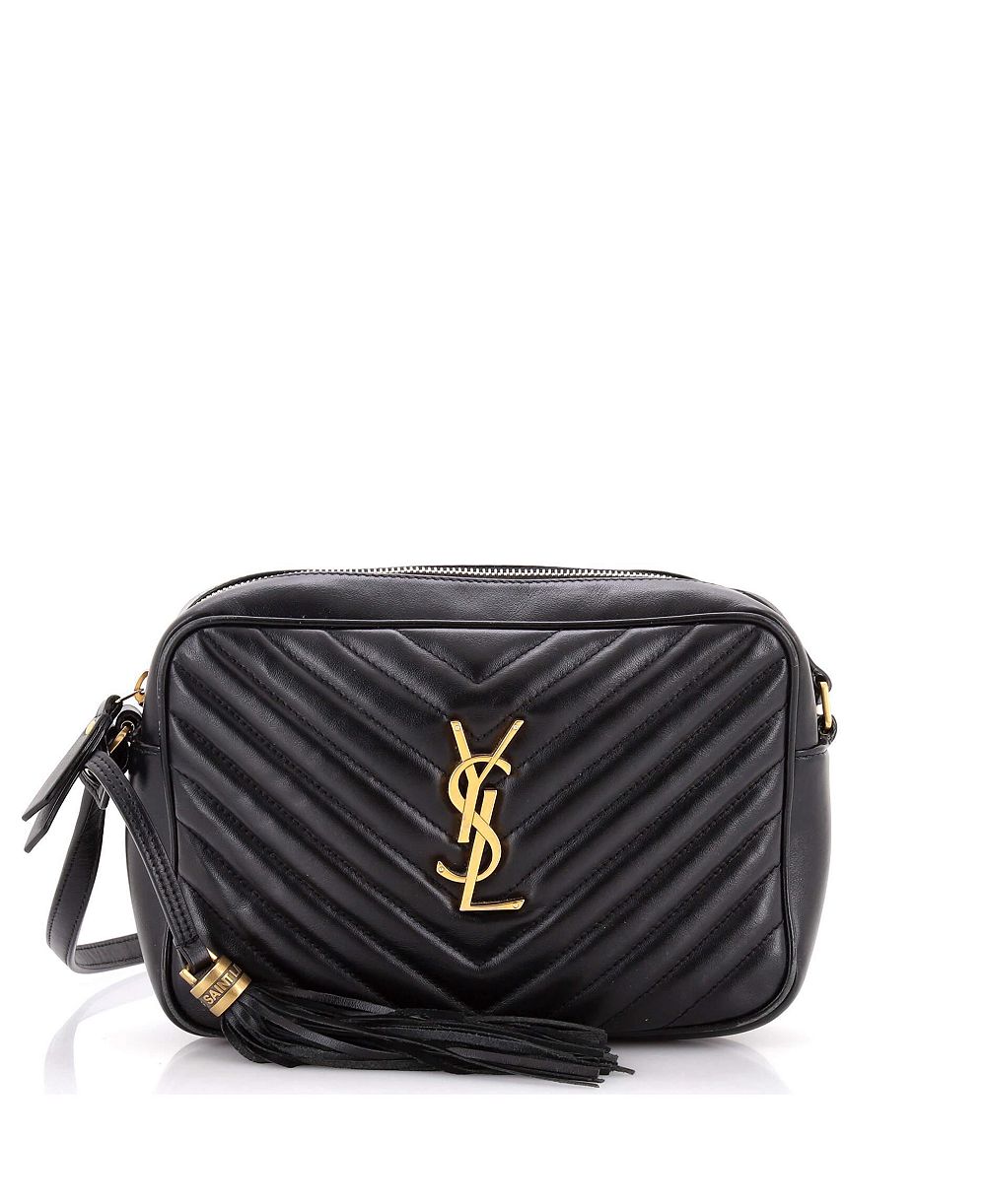 Pre-Owned Saint Laurent Small Lou Camera Bag Matelasse Chevron Leather
