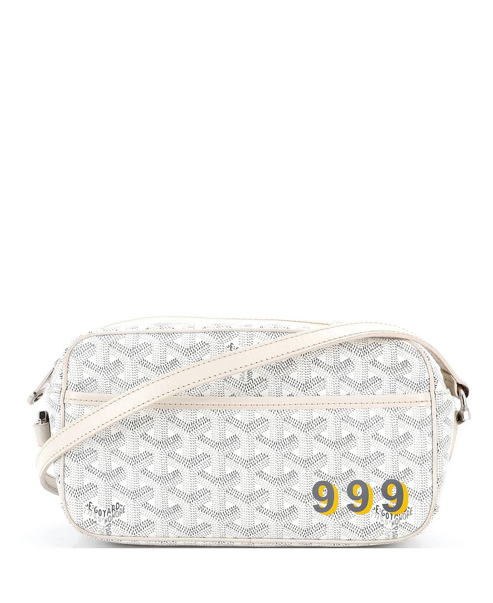 Pre-Owned Goyard Cap-Vert Printed-Crossbody Coated-Canvas Bag