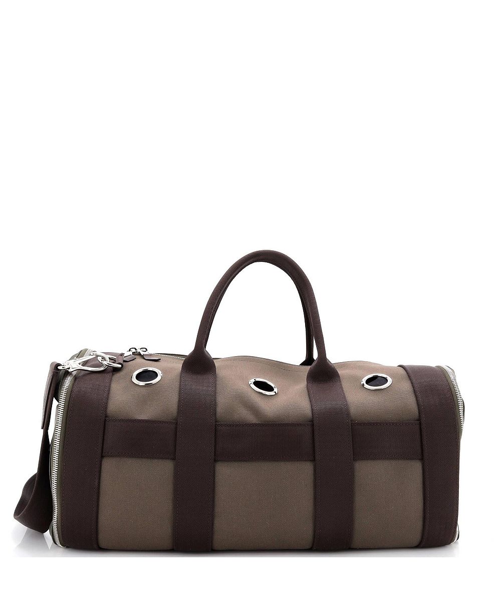 Pre-Owned Hermes несущая сумка для собак холст