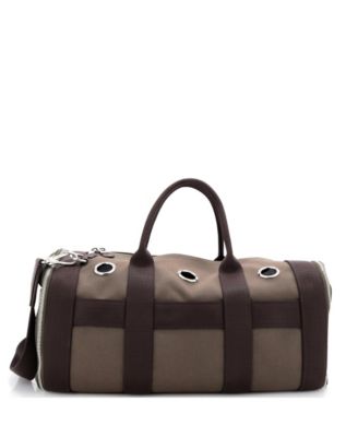 Pre-Owned Hermes несущая сумка для собак холст