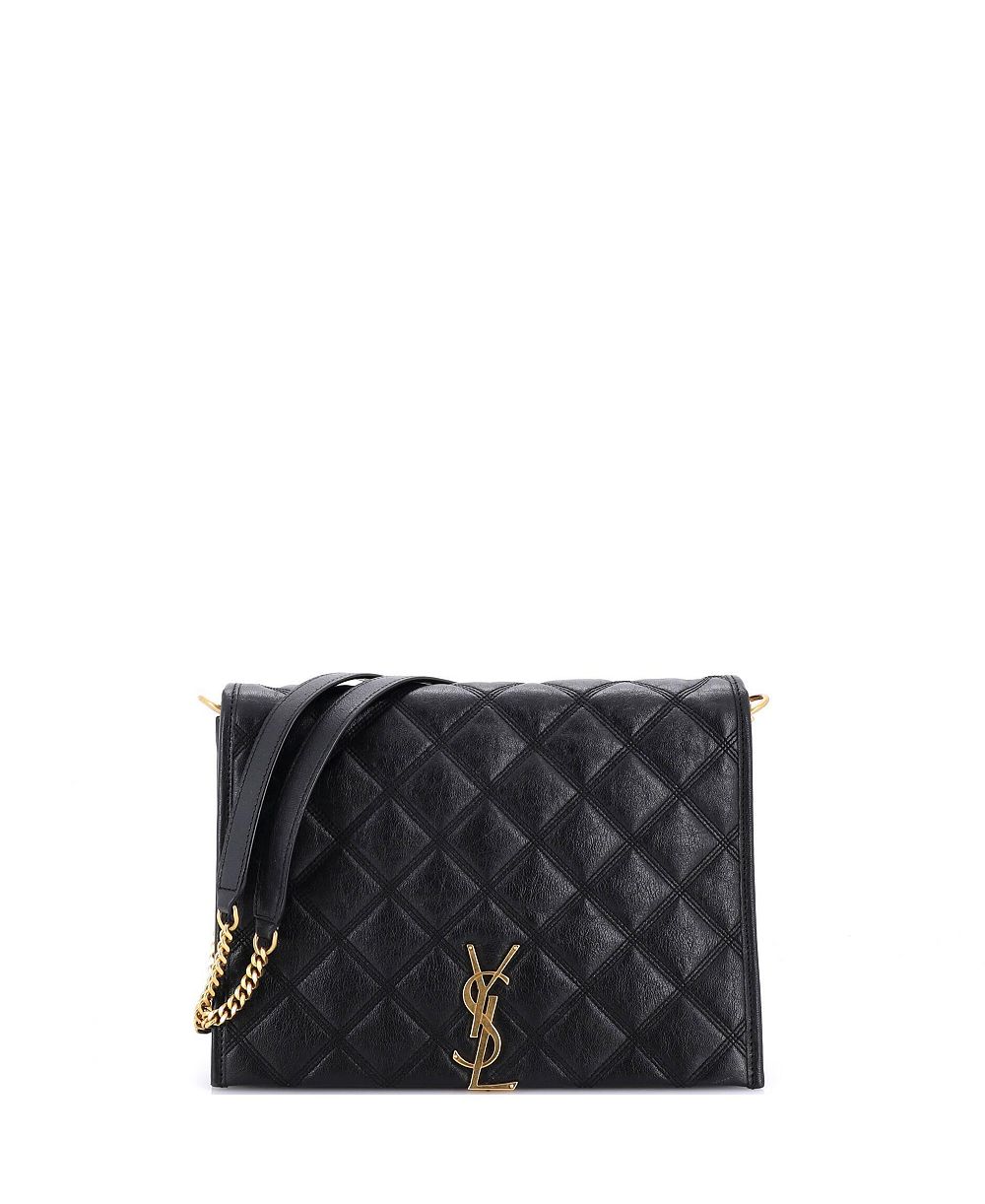 Pre-Owned Saint Laurent Small Becky Shoulder Bag Quilted Leather
