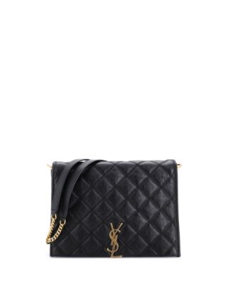 Pre-Owned Saint Laurent Small Becky Shoulder Bag Quilted Leather