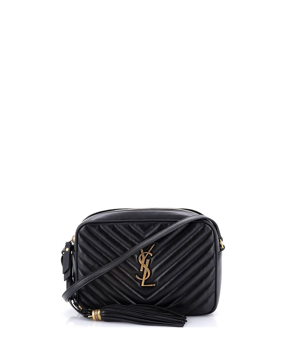 Pre-Owned Saint Laurent Small Lou камера сумка мателассе шеврон кожа
