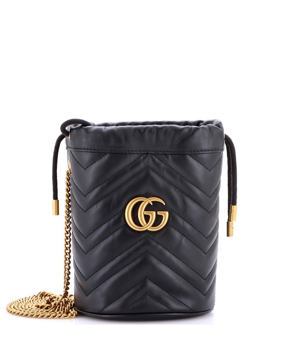 Б/у мини-сумка Gucci Mini GG Marmont Matelasse из кожи