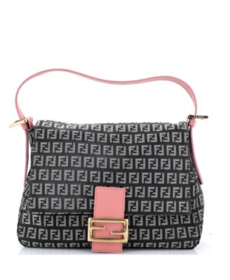 Pre-Owned Fendi Mama Forever Canvas Zucchino Shoulder Bag