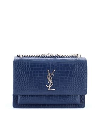 Б/у сумка-мессенджер Saint Laurent Medium Sunset из тисненой кожи