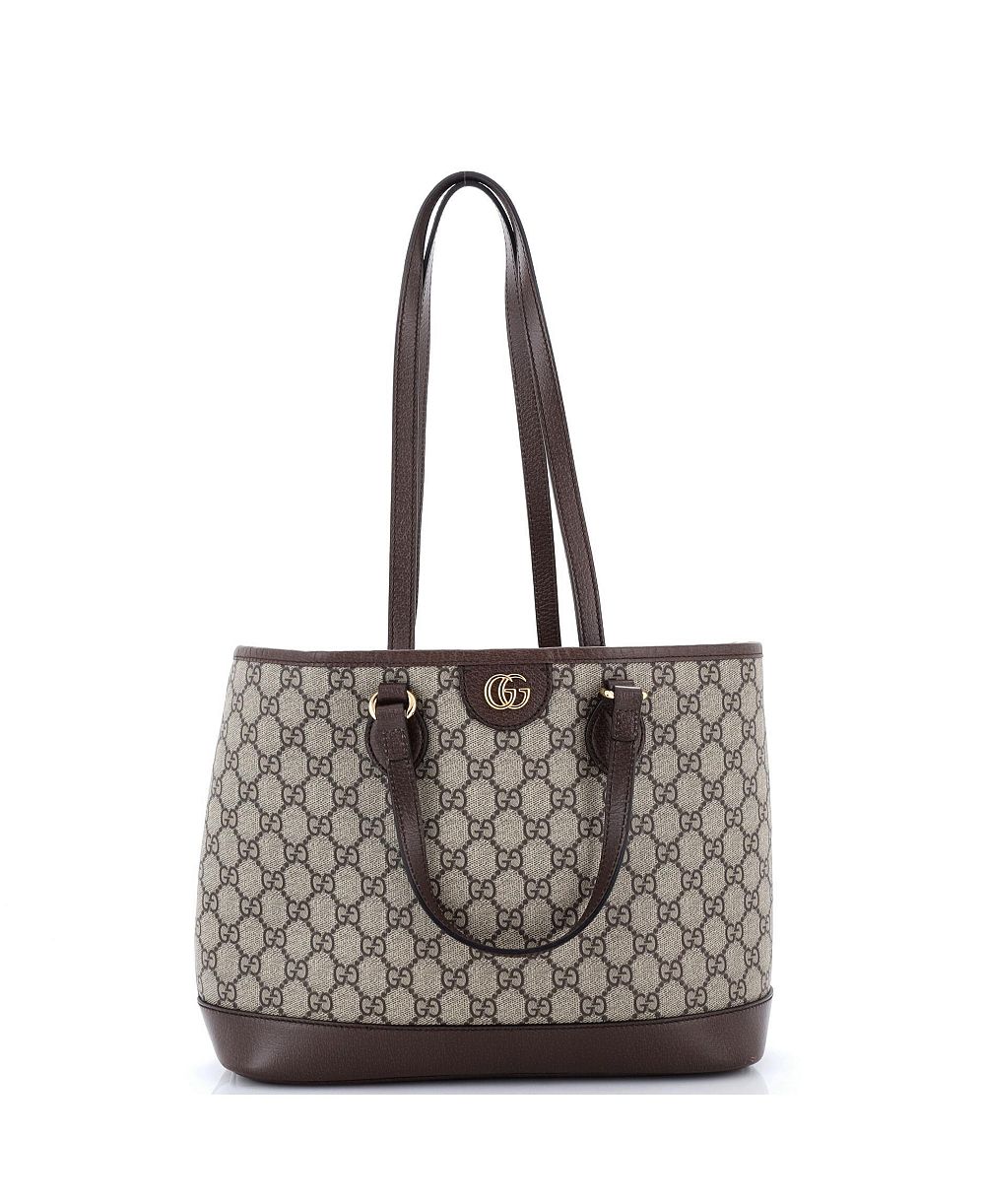 Pre-Owned Gucci Small Ophidia Top Handle Shopping Tote GG Coated Canvas and Leather