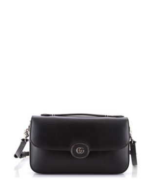Pre-Owned Gucci маленькая сумка Petite GG Flap на плечо из кожи