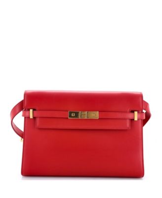 Средняя сумка Saint Laurent Manhattan через плечо из кожи