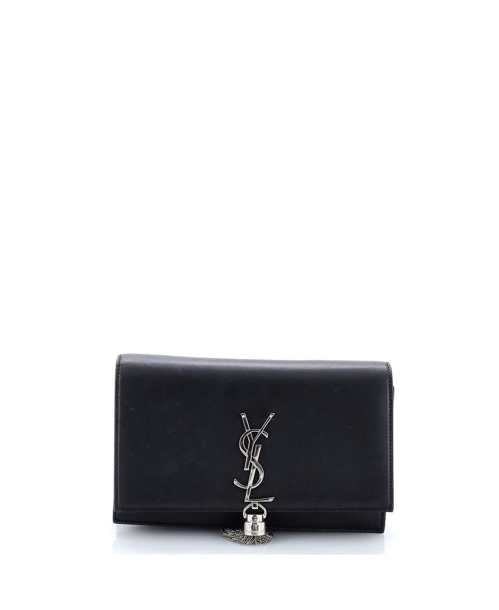 Pre-Owned Saint Laurent Small Classic Monogram Tassel Crossbody Bag Leather