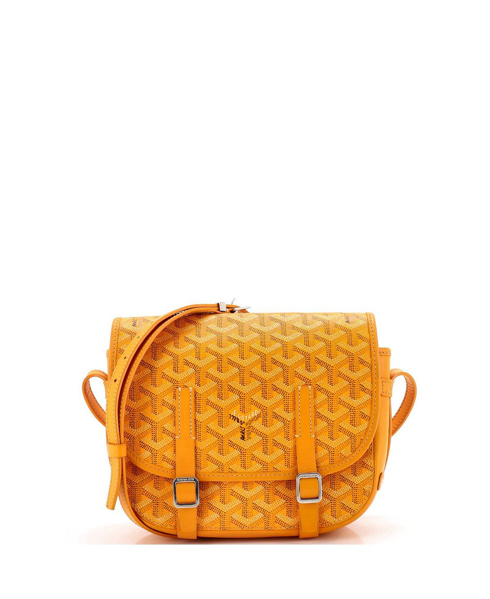 Pre-Owned Goyard PM Belvedere Messenger Bag Coated Canvas with Leather