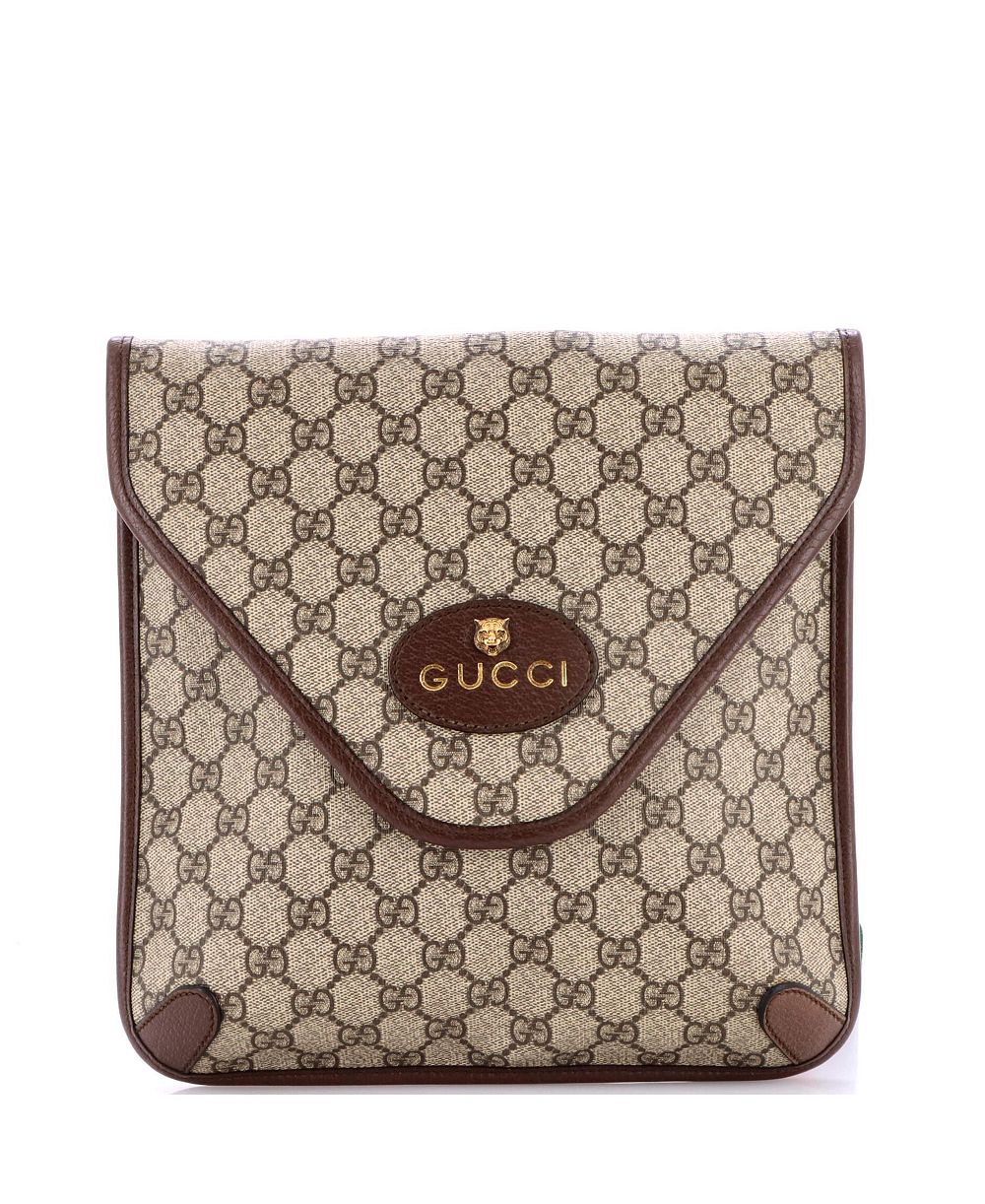 Pre-Owned Gucci средняя сумка-мессенджер Neo Vintage с логотипом GG из покрытой канвасом ткани