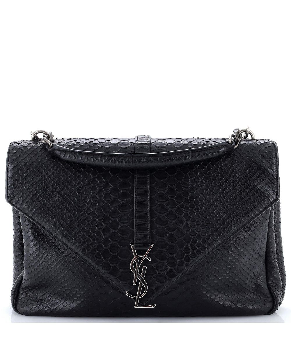 Pre-Owned Saint Laurent Large Classic Monogram College Bag Embossed Leather
