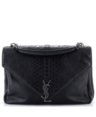 Pre-Owned Saint Laurent Large Classic Monogram College Bag Embossed Leather