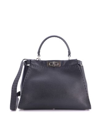 Pre-Owned Fendi кожаная сумка через плечу Peekaboo Selleria