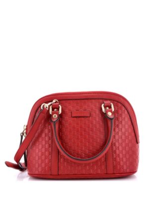 Pre-Owned Gucci Mini Convertible Dome Satchel Microguccissima Leather