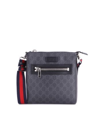 Pre-Owned Gucci Маленькая сумка-мессенджер с передней молнией и ремешком Web из канваса GG