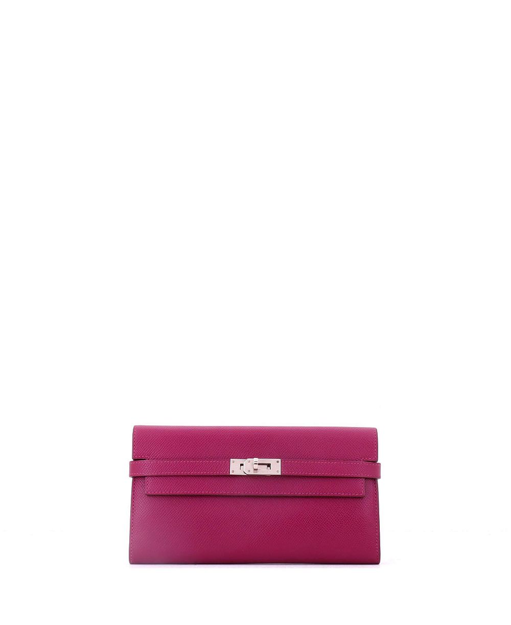 Кошелек Hermes Long Kelly из кожи Epsom, 8"Ш x 4,5"В x 1"Г, Pre-Owned