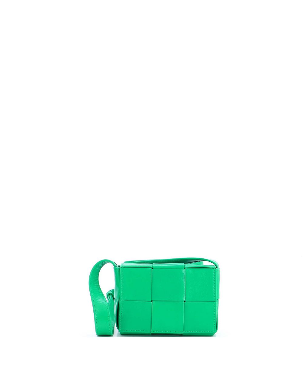 Pre-Owned Bottega Veneta Candy Cassette Mini Intrecciato Crossbody Bag