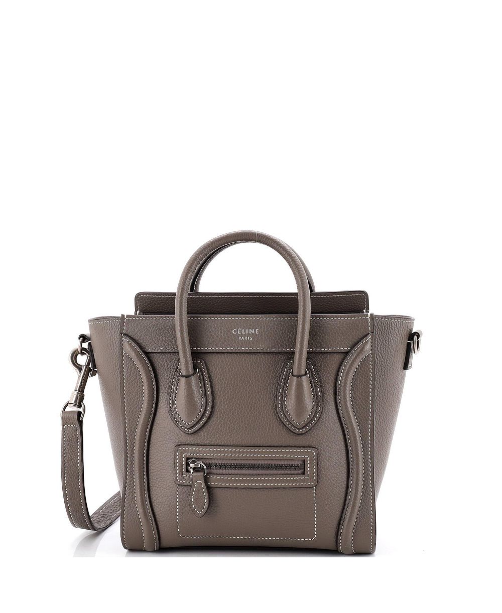 Pre-Owned Celine Nano Luggage Bag Grainy Leather