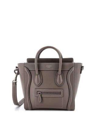 Pre-Owned Celine Nano Luggage Bag Grainy Leather