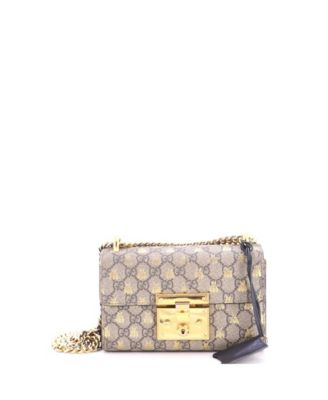 Pre-Owned Gucci Small Padlock плечевая сумка напечатанная GG покрытая холстом