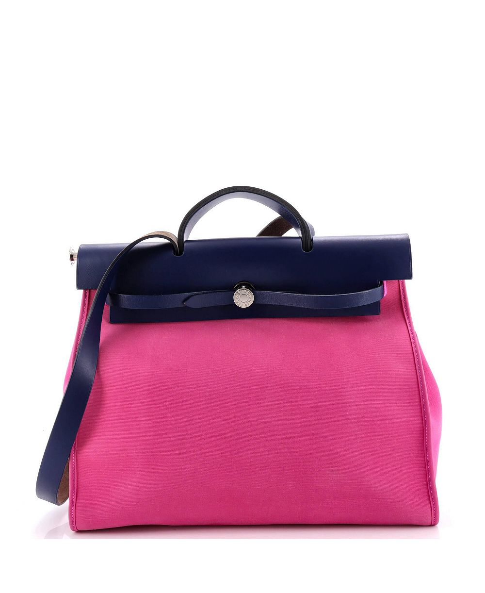 Б/у Hermes 39 Herbag Zip из кожи и ткани