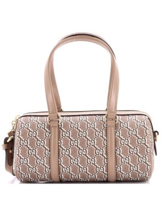 Б/у сумка Gucci Small Convertible Duffle GG Shadow из лакированного холста