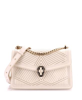 Pre-Owned Bvlgari Small Serpenti Diamond Blast Shoulder Bag Quilted Leather